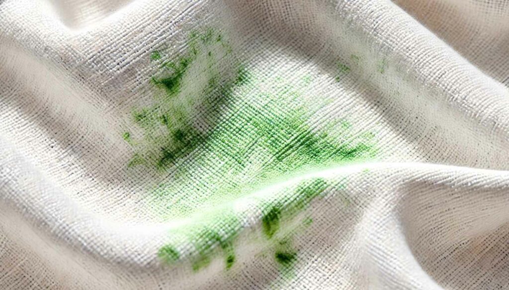 fabric with grass stain
